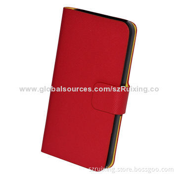 Stock item twill veins leather case for iPhone 5/5S with stand function